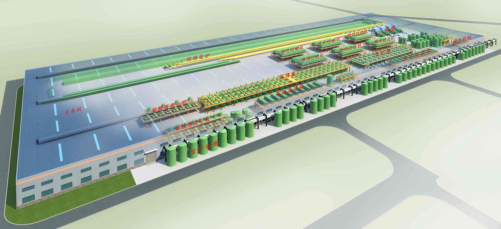 宜章誌存新材料有限公司年產2萬噸碳酸鋰，年產2萬噸氟化鋰